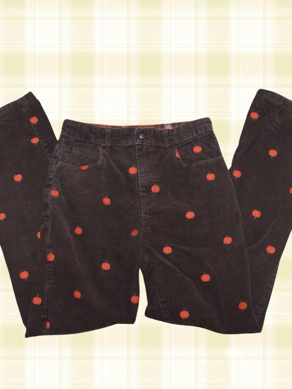 Kids corduroy pumpkin pants